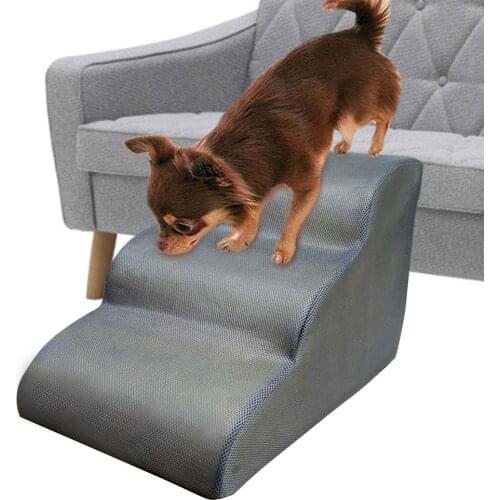 3 Layer Dog Stairs Ladder Pet Stairs Step Sofa Bed Ladder For Dogs Cats Train Up And Down Stairs #W0