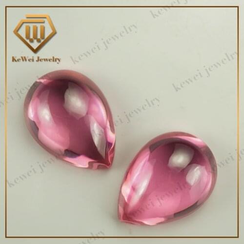 30pcs Pink Color AAAAA 3*5mm to 13*18mm Loose Stone Pear Cubic Zirconia Stone Cabochon