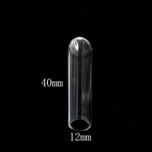 500pcs/lot 40x12mm hollow glass tube shape with glass vials pendant glass wishing bottle glass jars globe jewelry finding decor