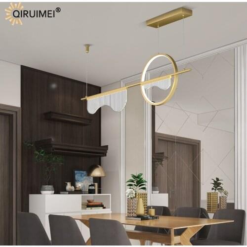 Acrylic Dimmable New Modern LED Pendant Lights For Bedroom Living Dining Room Bar Iron Aluminum Lamp Indoor Lighting With Remote