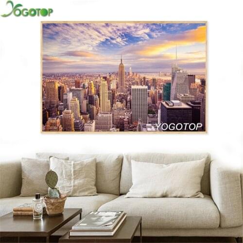 5d diy Diamond Painting full resin diamond Embroidery cross stitch kits mosaic Wall Art New York city landscape Cityscape YY2634