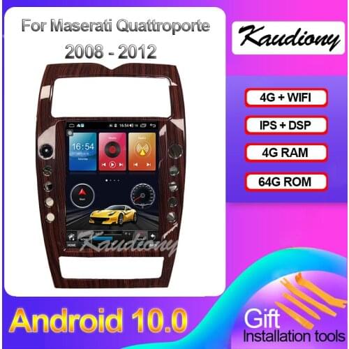 Kaudiony 12.1" Android 9.0 For Maserati Quattroporte Car DVD Multimedia Player Auto Radio Automotivo GPS Navigation 4G 2008-2012