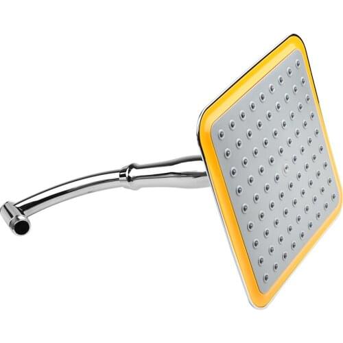 Large Square ABS Rainfall Shower Head Extension Arm Set ABS Round Chrome Water-Saving Nozzle G1/2 Bath Shower