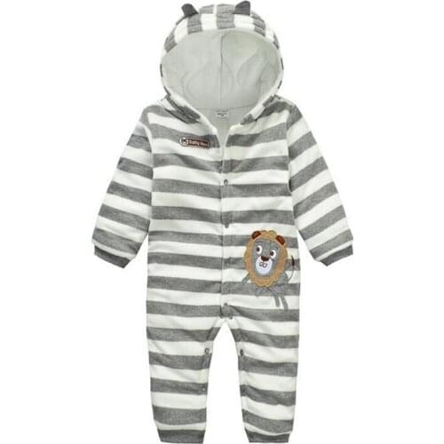 Autumn/Winter Baby Romper New Born Baby Thick Ropa Baby Boys Long-Sleeve Fleece Jumpsuit Warm Clothes For Little Kids