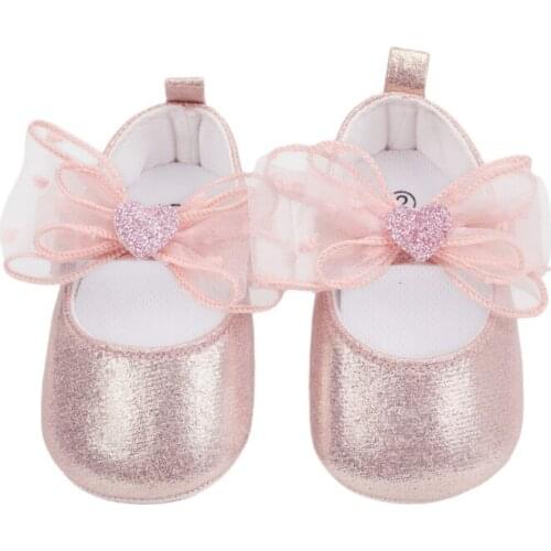 Infant Toddler Spring Summer Baby Shoes Baby Girl PU Leather Princess Shoes Bowknot soft sole non-slip First Walkers