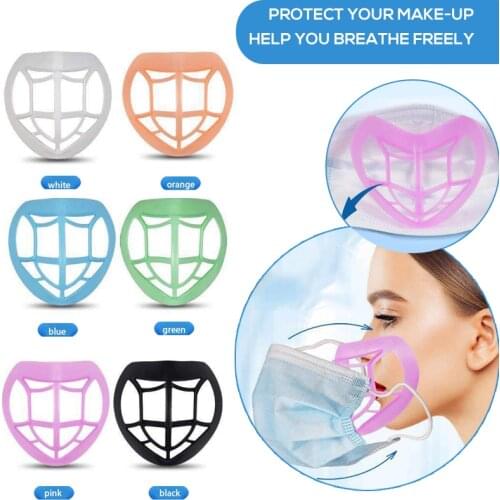6 color Breathable Lipstick Protection Breathing Space Increase Nose Protection 3D Mask Bracket Prevent Makeup Removal TSLM1