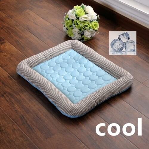 Breathable Anti-slip Spring Summer Pet Dog Bed Puppy Ice Silk Mat Cushion for Car Floor Sofa Cat Dogs Nest Kennel Mattress Pad