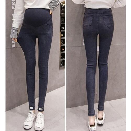 High Waist Jeans Maternity Pants Trousers For Pregnant Women Slim Leggings Stretch Skinny Denim Pregnancy Pencil Pants Jeans