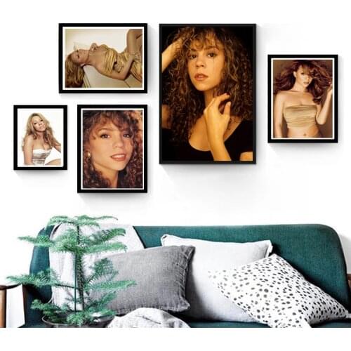 Mariah Carey Sexy Singer Art Poster Canvas Oil Painting Living Room Furniture Bedroom Decorative Wall Painting