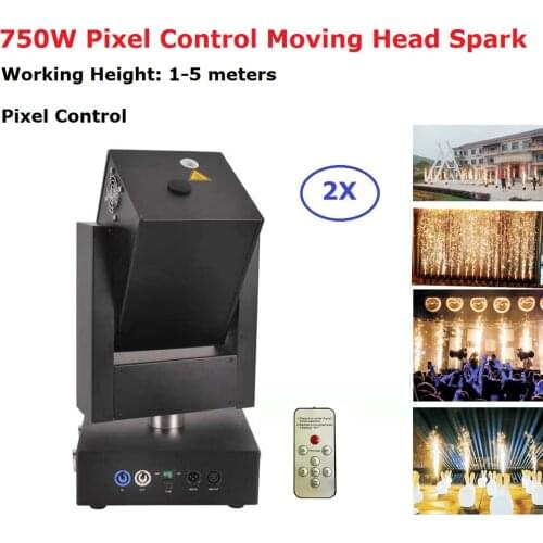 Pixel Control 2Pcs/Lot 750W DMX Control Cold Spark Fireworks Sparklers Machine Out/Indoor Wedding Celebration Party Moving Head