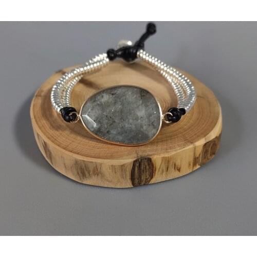 Mens fashion natural stone bracelet handmade knotted leather rope bangle fashion wild arm accessories gifts for girls 2020