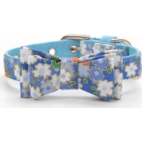 Cat Collar Necklace PU Leather Breakaway Adjustable Cats Collar Bowknot Puppy Collar Pet Supplies Bow Ties for Kittens