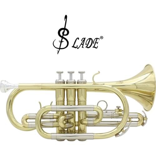 Professional Bb Cornet Brass Instrument with Carrying Case Gloves Cleaning Cloth Brushes boquilla piccolo