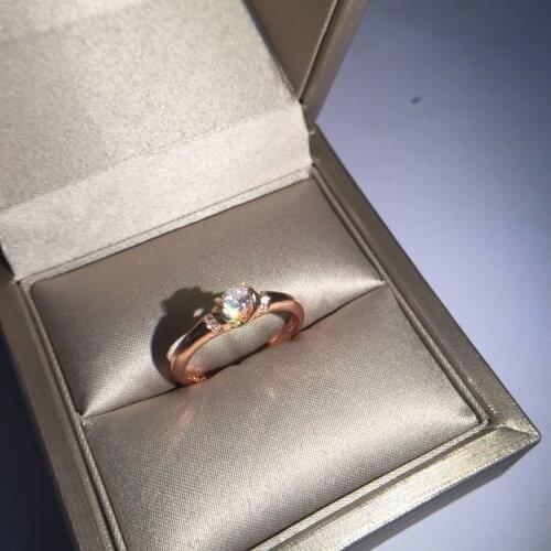 Super flash white zircon ring rose gold wedding Engagement Statement Ring for Women shiny Fashion Jewelry