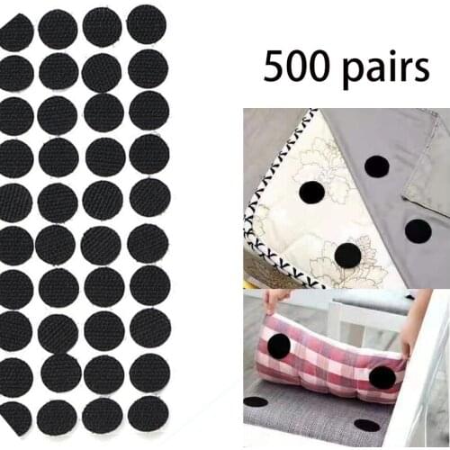 500 Pairs Self Adhesive Fastener Dots Household Antiskid Sticker Hooks and Loops Sofa Carpet Fastener Adhesive
