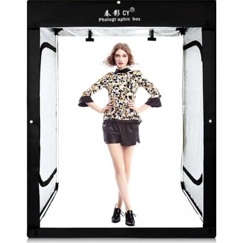 8* LED strips +200x120x100CM Photo Studio Softbox Shooting Light Tent Soft Box for model body portrait apparel photo shooting