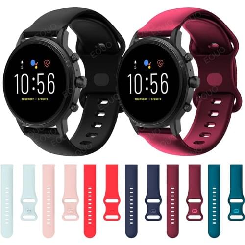 Sports Silicone wriststrap For Fossil Gen 5 Carlyle watchband Gen5 Julianna/Garrett/Carlyle HR Watch Band Bracelet Accessories