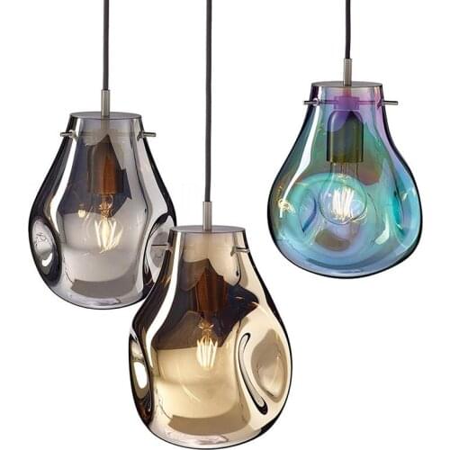 Industrial style art restaurant soap glass chandelier Nordic simple creative coffee shop model room bubble ball lamp