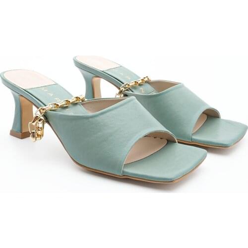 Womens Heeled Slippers - Womens Sandals Heeled Slippers , Summer 2021 Comfortable High Heeled Slippers - Kimba 36-40 Number