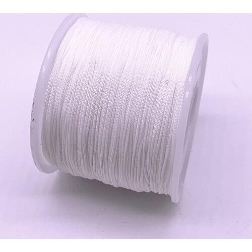 0.4-1.5mm 10Meters/lot White Nylon Cord Thread Chinese Knot Macrame Cord Bracelet Braided String DIY Tassels Beading Thread