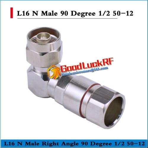 1X Pcs High-quality L16 N Male right Angle 90 Degree 1/2 feeder connector 50-12 super flexible Type L RF Adapter For test