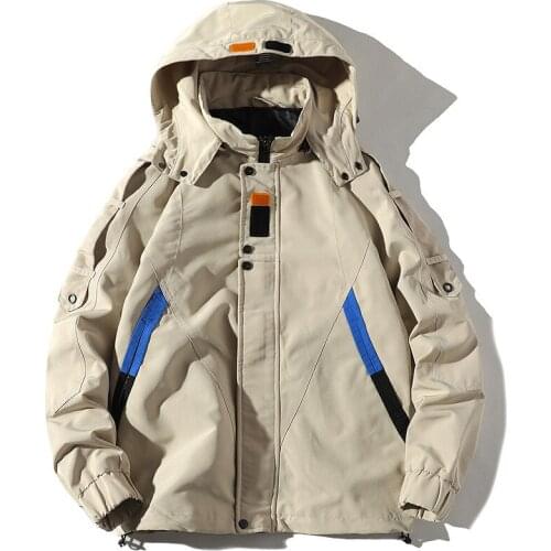 2021 Top Fashion New Arrival Sale Brand Clothing Bomber Jacket Men Cotton Zipper Yes Hat Detachable Short Autumn Casual Hooded