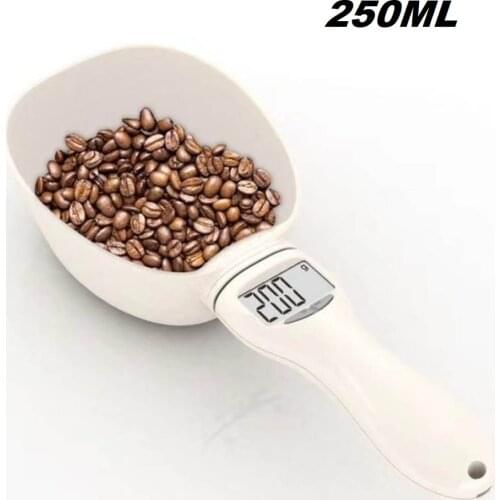 250ML Pet Food Scale Cup For Dog Cat Feeding Bowl Kitchen Scale Spoon Measuring Scoop Cup Portable With Led Display