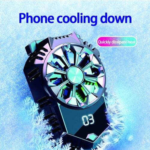 3 Types Mobile Phone Cooler X3B Semiconductor Mobile Phone Radiator Game Handle Auxiliary Button Cooling Fin TYPE-C 4800 Rpm