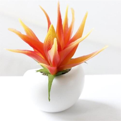 3D Artificial Flower Magnet Succulent Plant Refrigerator Sticker Hanging Plant Vase Potted Decors Fridge Sticker