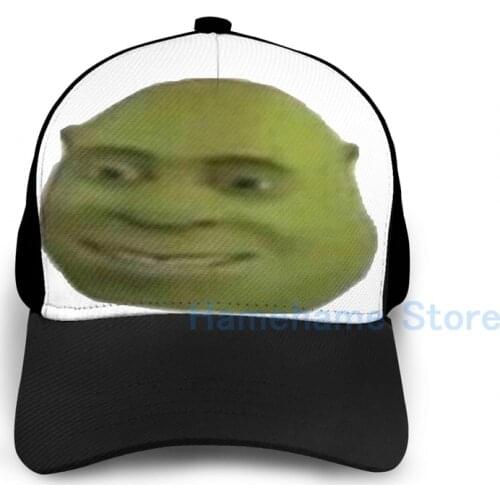 Fashion Shrek Flexing meme Basketball Cap men women Graphic print black Unisex adult hat