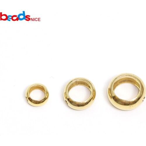 Beadsnice ID39806smt2 5pcs/lot Gold-Filled Round Beads Spacers Crimp Beads for Bracelet Necklace Jewelry Making Wholesael Supply