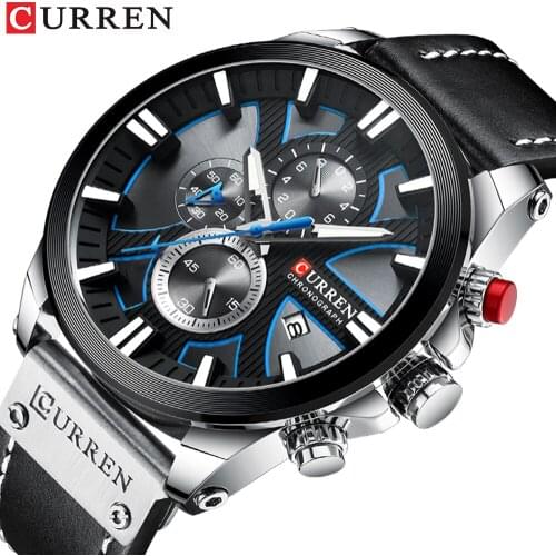 CURREN Luxury Brand Men Analog Leather Sports Watches Mens Army Military Watch Male Date Quartz Clock Relogio Masculino