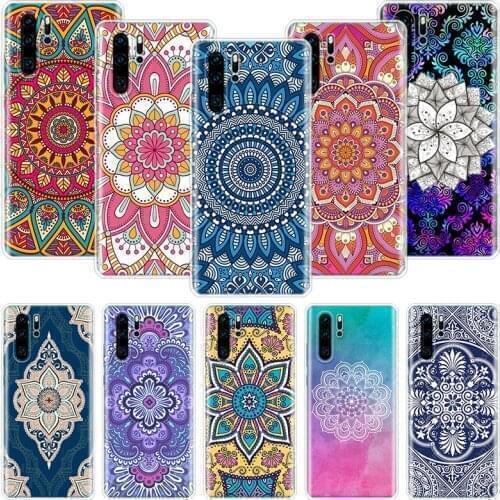 Totem Mandala Colorful Flower Phone Case For Huawei Honor 10 9 20 9X 8A 8X 8S 7A 7X Lite Pro 10i 20i Y5 Y6 Y7 Y9 2019 Cover Coqu