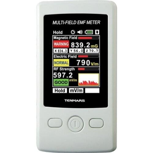 TM-190 Gauss 3-axis Magnetic Electric RF Field Strength Digital Electromagnetic Radiation Detector EMF Meter