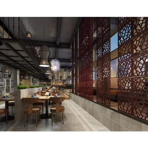 Wooden Separators For Modern Rooms Partition Screen Hanging Curtain 6 pieces 29 * 29 Cm Short Cut Home Decoration decor retro