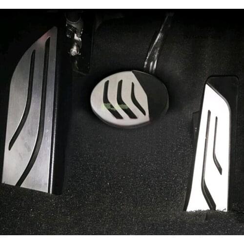 For BMW X1 F48 2016 2017 2018 Non-slip Stainless steel Accelerator Brake Foot Rest Pedal Pads, Antiskid Gas Fuel Refit Stickers
