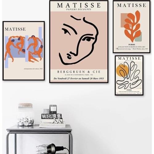 Canvas Wall Artwork Painting Tropical Plant Alphabets Picture Home Decoration Prints Girl Lines Poster No Frame For Living Room