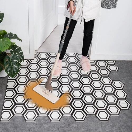 Kitchen leather mat entrance non-slip Door mat Anti-skid oil-proof floor mat pvc leather carpet custom made DIY rug washable