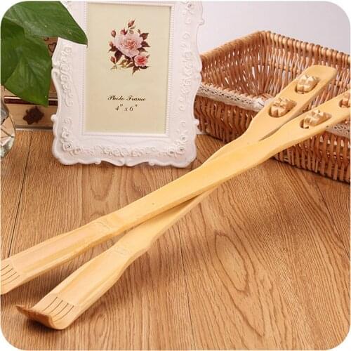 1PCS Durable Bamboo Massager Back Scratcher Wooden Body Roller Stick Backscratcher