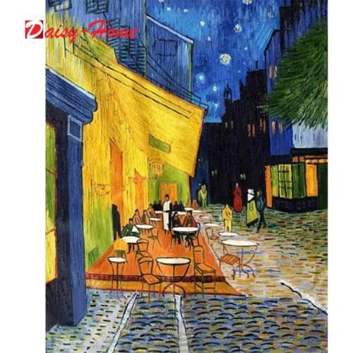 5D DIY Diamond Painting City Architecture Night Diamond Embroidery Set Diamond Mosaic Art Picture Mural Home Decoration Gift