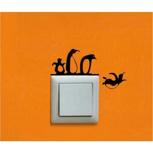 Cute Penguin Switch Sticker Vinyl Baby Room Deco Decal 2SS0081