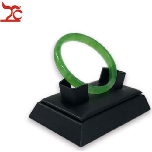 New Adjustable Jade Bracelet Jewelry Display Stand Soft Black PU Gold Bangle Jewelry Organizer Display Storage Holder Stand
