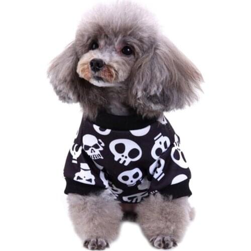 A Dog Clothes for Pet Cat Dog Jumpsuits Halloween Clothes for Dogs Coat Jackets Skeleton 4 Legged Pajamas Pet Clothing Chihuahua