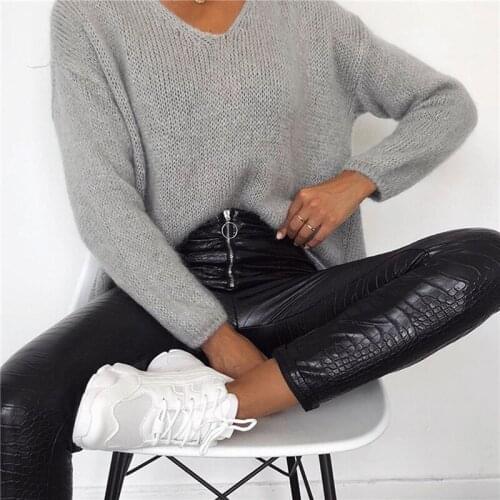 Autumn Pants Women PU Leather High Waist Pants Trousers Fashion Ladies Streetwear Sexy Club Pants Women Pants 2020