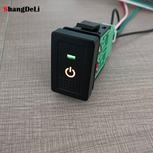 Yellow LED Car Power Light Push Button Switch With Wire For Suzuki SX4 Swift Grand Vitara 2006 2007 2008 - 2012 Auto-Styling