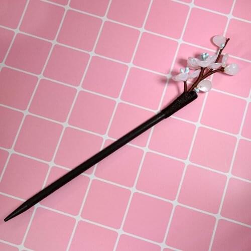 Dangling Tassel Hairpin Wedding Parties Use Classic White Acrylic Flower Sticks for Womens Unique Jewelry