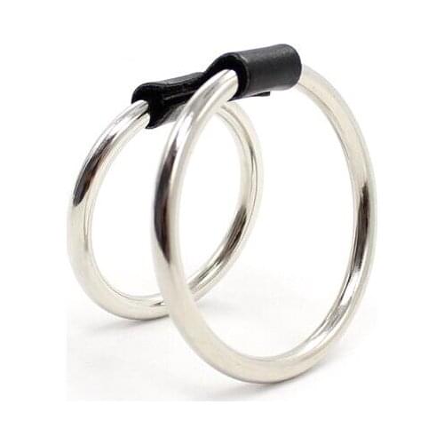 Adult sex supplies chicken split ring adjustable penis rings 2 rings bondage alternative toys