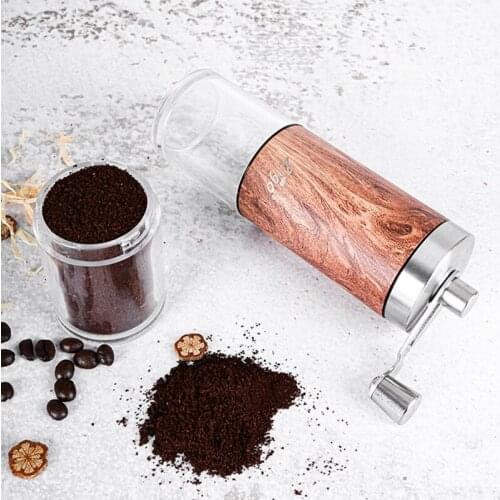 Manual Coffee Grinder Hand-cranked Coffee Bean Grinder Portable Accompanying Silver Stainless Pepper Grinder Coffee Machine Tool
