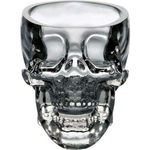 Halloween Decoration Transparent Creative Skull Shot Glass Crystal Head Cup for Whiskey Home Bar Skull Glass Beer Cup Drinkware