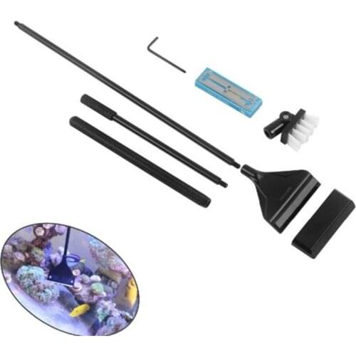Aluminum-magnesium Alloy Algae Scraper Cleaner Brush With 10 Stainless Steel Blade for Aquarium Fish Reef Plant Tank